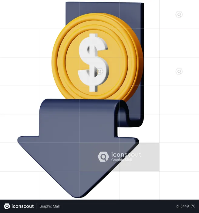 Price Down  3D Icon