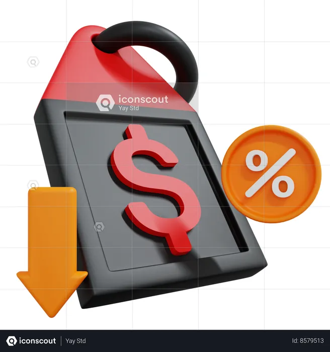 Price Drop  3D Icon