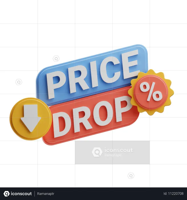 Price Drop  3D Icon