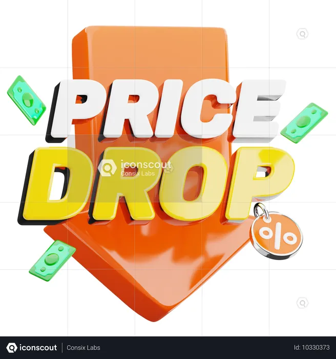 Price Drop  3D Icon