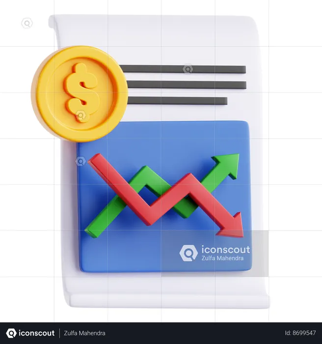 Price Fluctuation  3D Icon