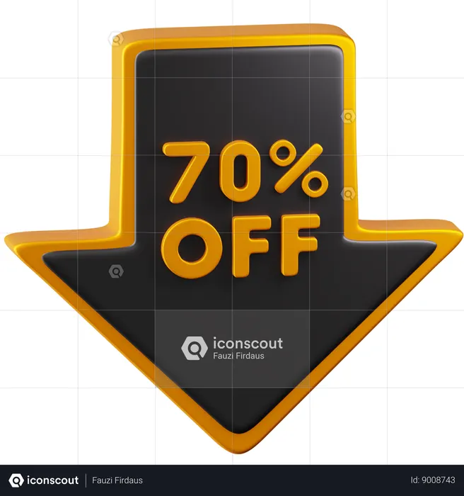 Price Reduction  3D Icon