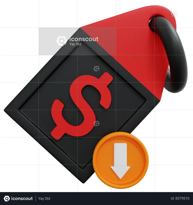 Price Slash  3D Icon