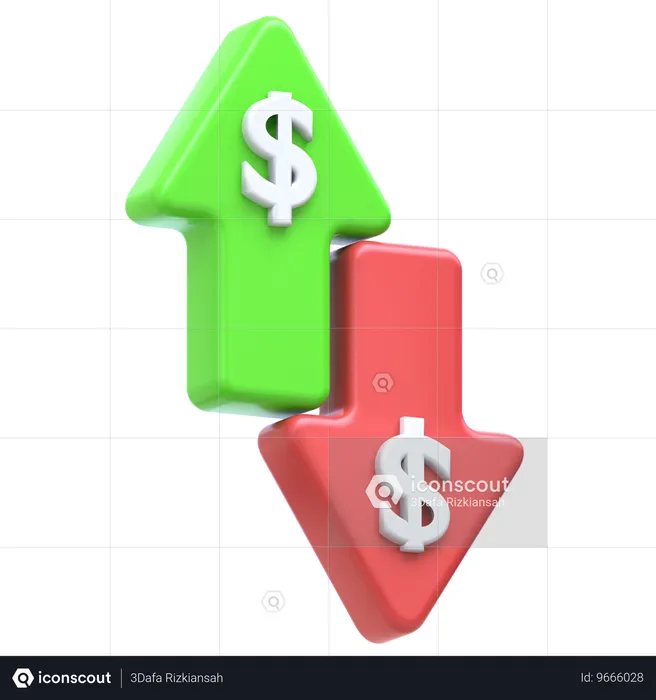 Price Up and Down  3D Icon