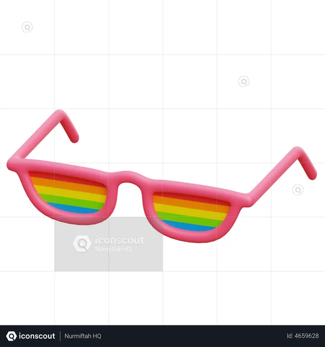 Pride Eyeglasses  3D Illustration