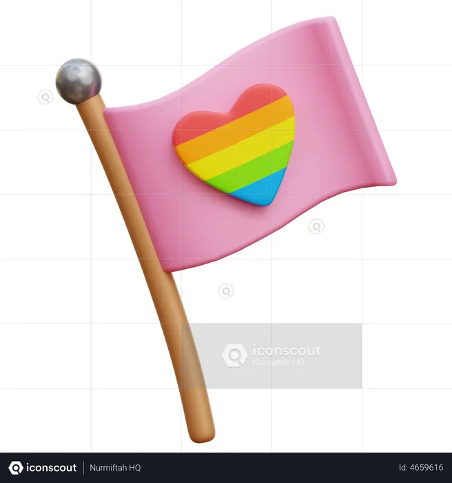 Pride Flag  3D Illustration