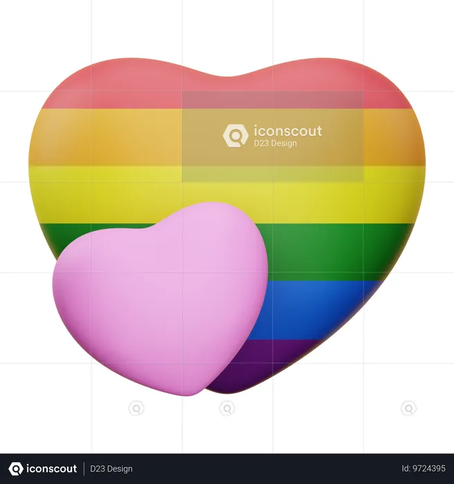 Pride hearts  3D Icon