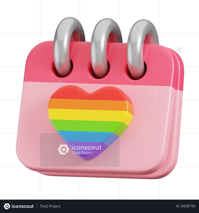 Pride Month Calendar  3D Icon