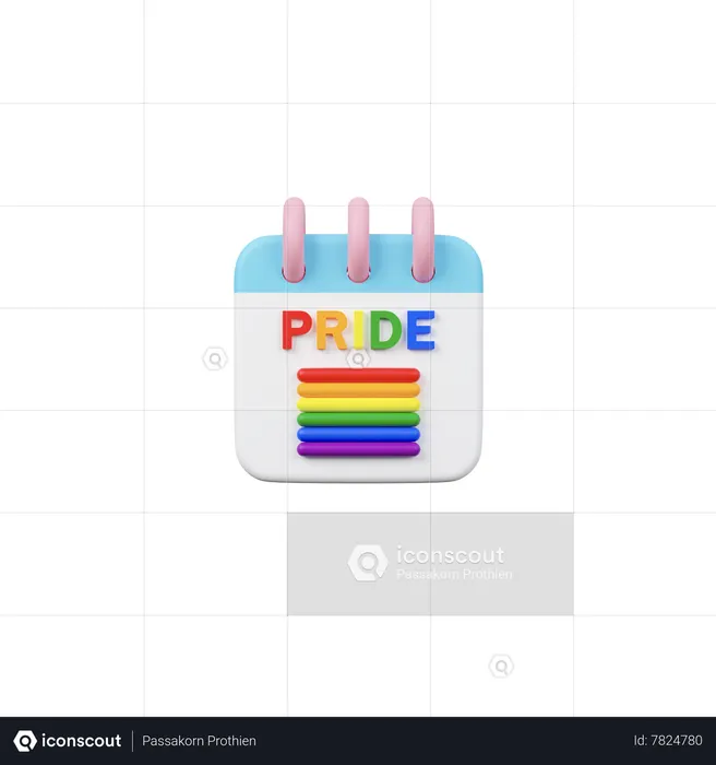 Pride Month Calendar  3D Icon