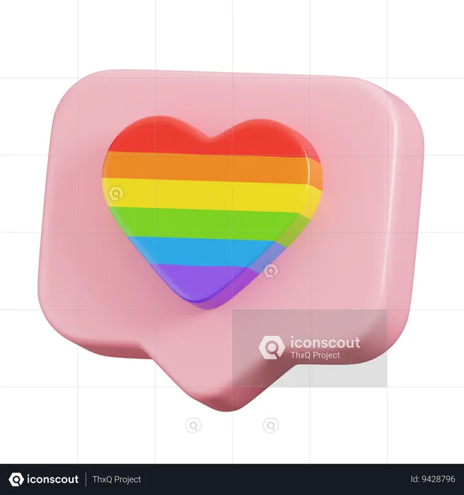 Pride month comment  3D Icon