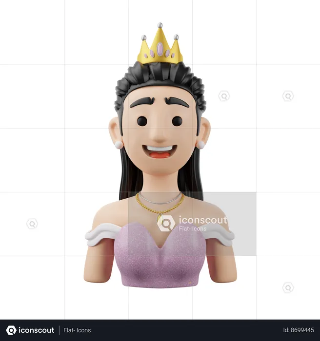 Princess  3D Icon