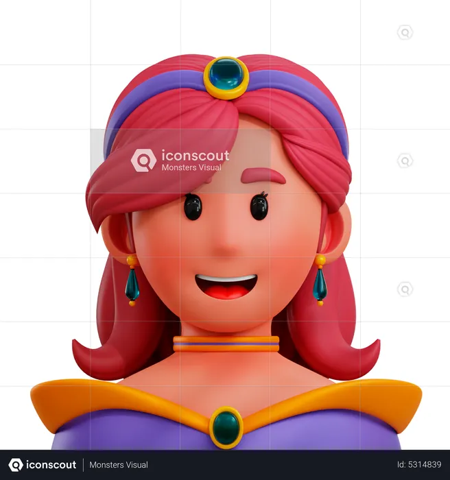 Princess  3D Icon