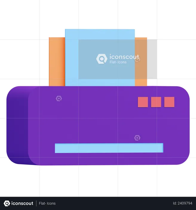 Printer  3D Illustration