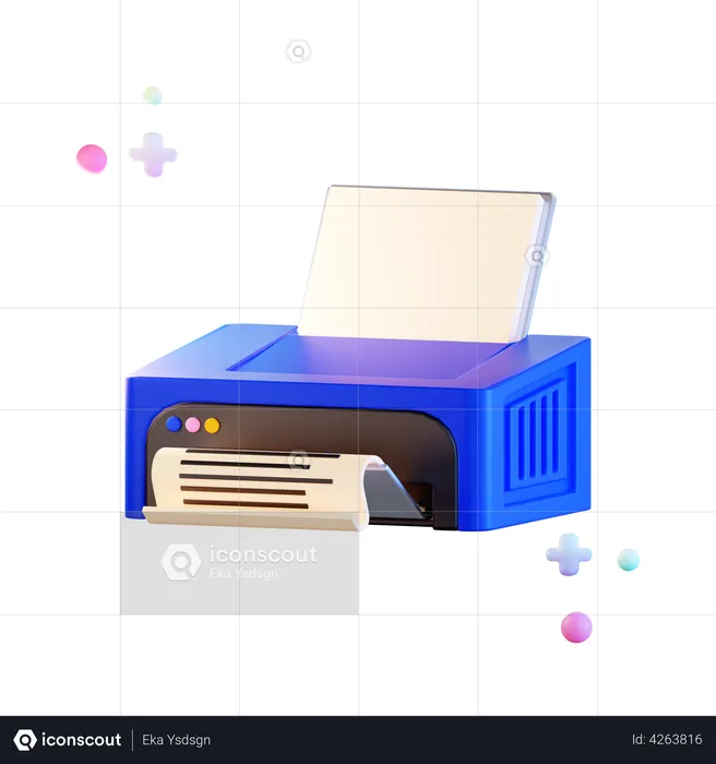 Printer  3D Illustration