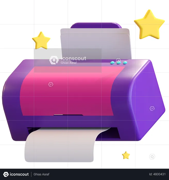 Printer Machine  3D Illustration