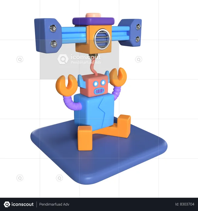 Printing Character  3D Icon