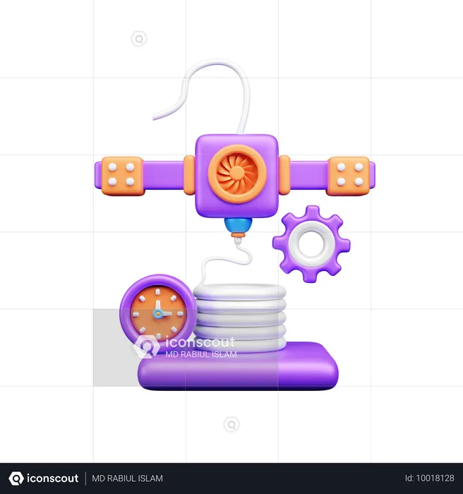 Printing machine  3D Icon