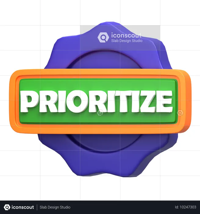 Priorisieren  3D Icon