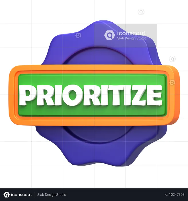 Prioritise  3D Icon