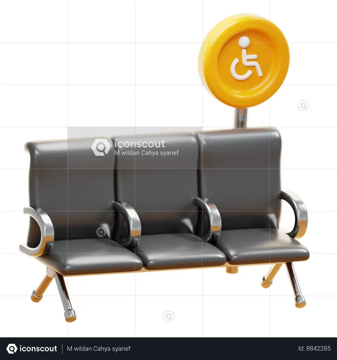 PRIORITY SEAT  3D Icon