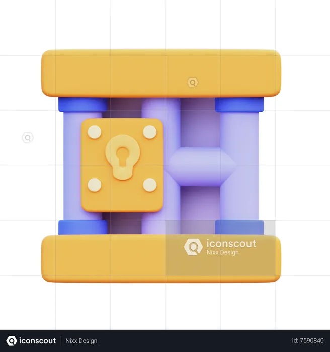 Prisión  3D Icon