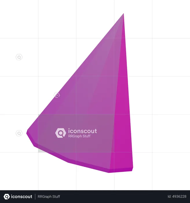 Géométrie de base du cône prisme  3D Icon
