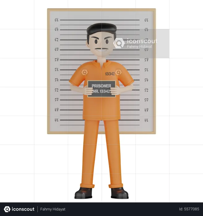 Prison Data Board  3D Illustration