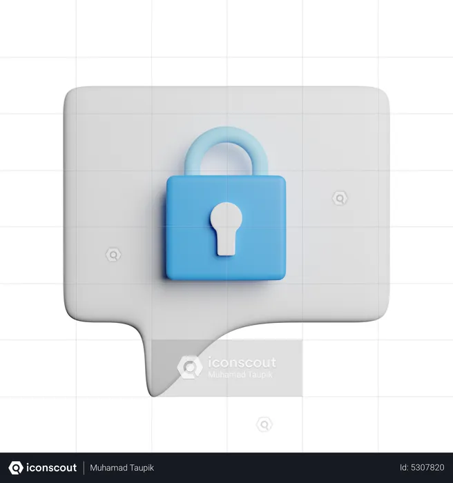 Privacy Chat  3D Icon
