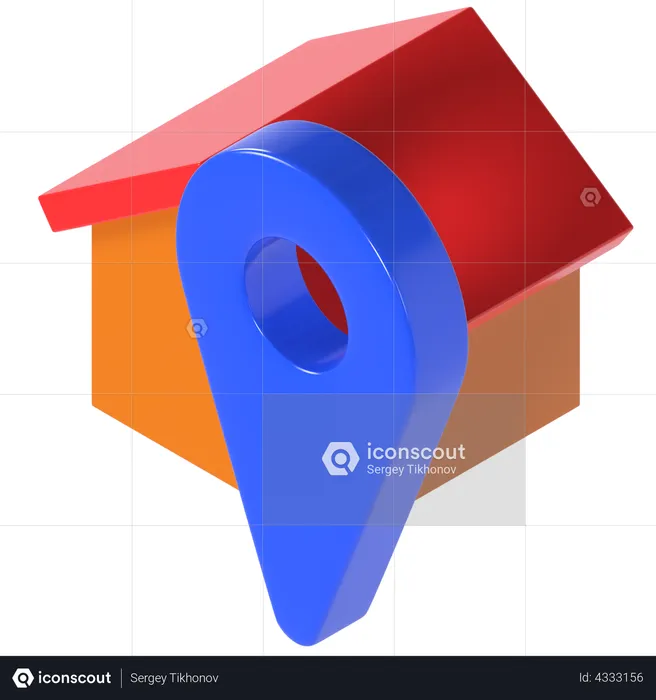 Heimatadresse  3D Illustration