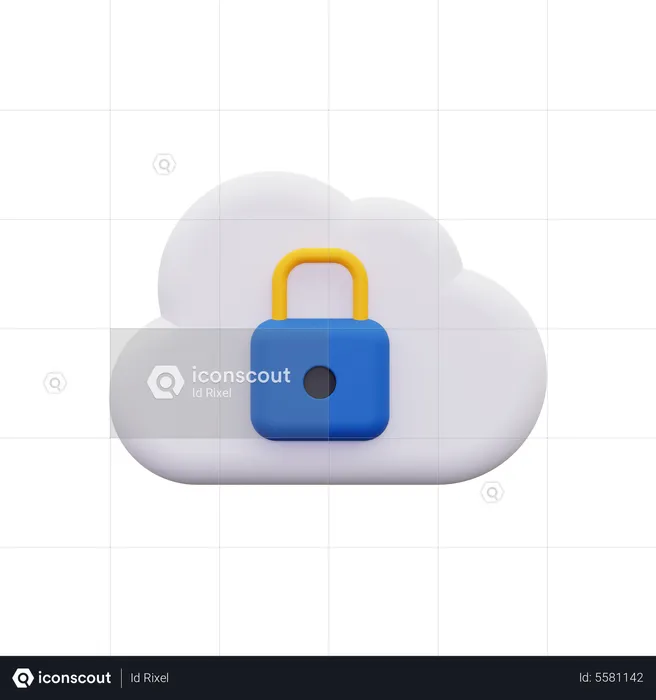 Private cloud  3D Icon