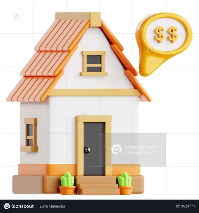 Prix de la maison  3D Icon