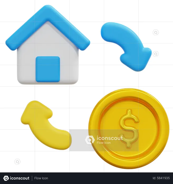 Prix de la maison  3D Icon