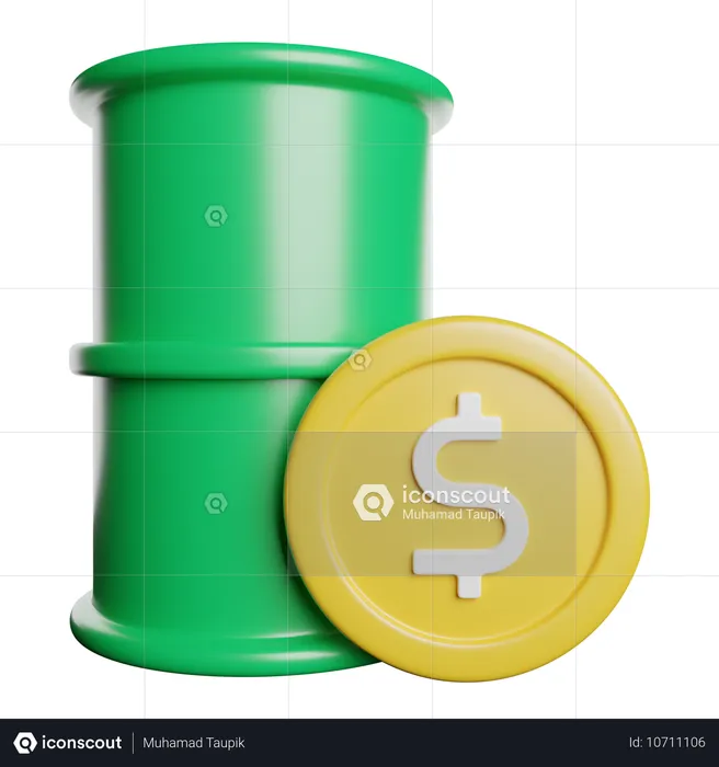 Prix du pétrole  3D Icon