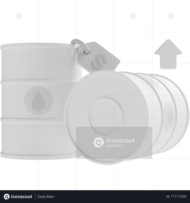 Prix du pétrole en hausse  3D Icon