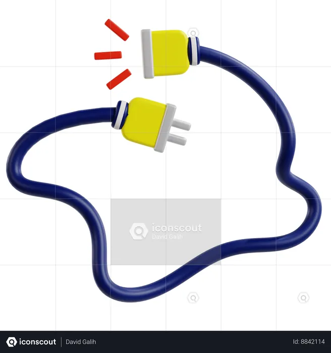 Problema con el cable de alimentación desconectado  3D Icon