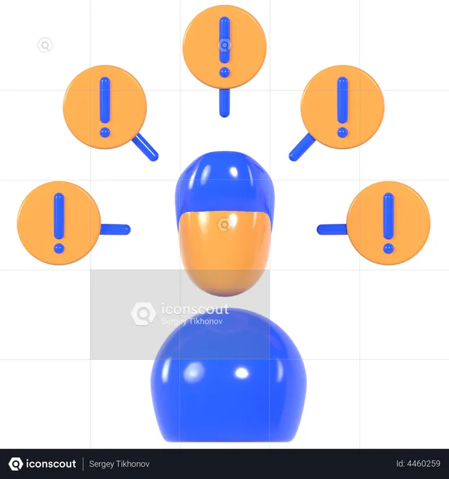 Problème d'utilisateur  3D Illustration