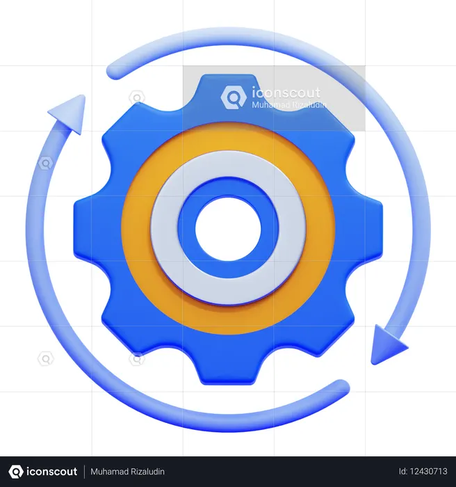 Process  3D Icon