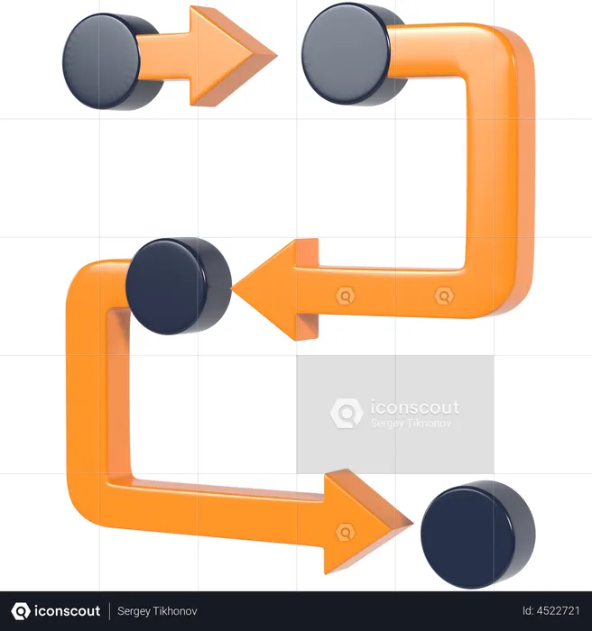 Process Diagram  3D Illustration