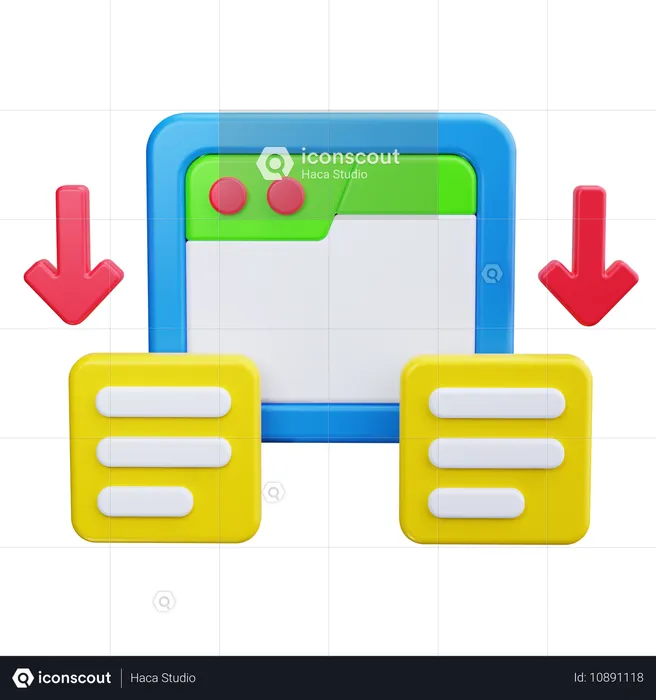 Process Flow  3D Icon