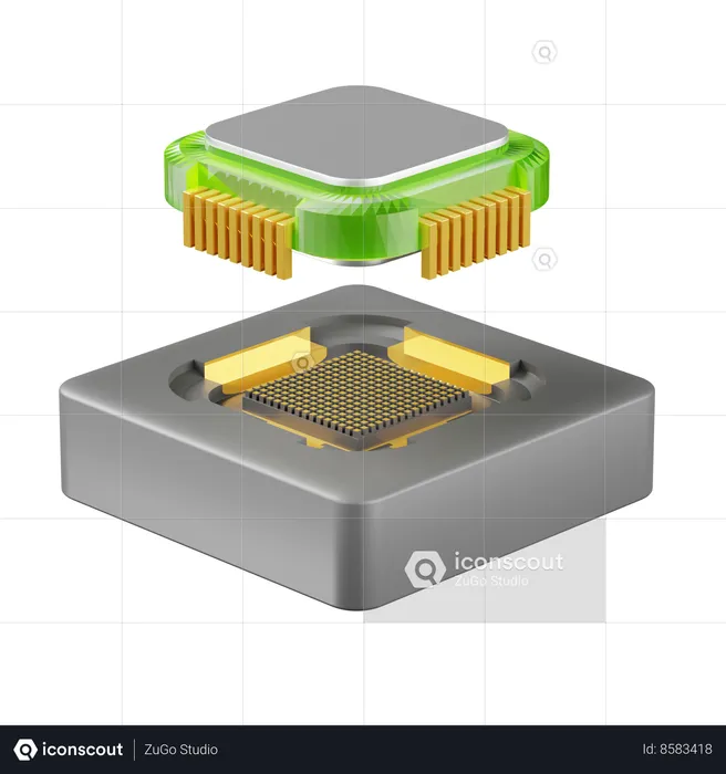 Processador  3D Icon