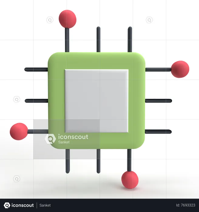 Processador  3D Icon