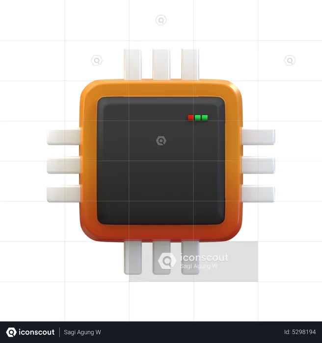 Processador de CPU seo  3D Icon