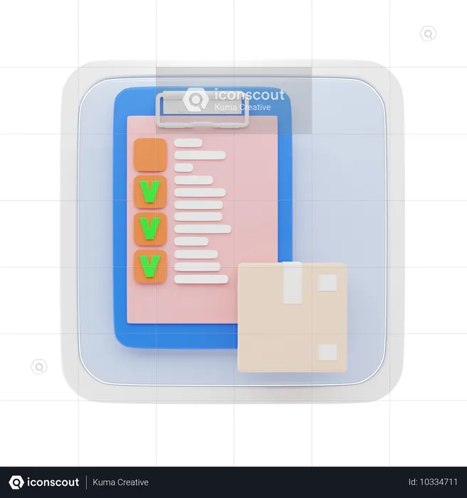 Processamento de pedidos  3D Icon