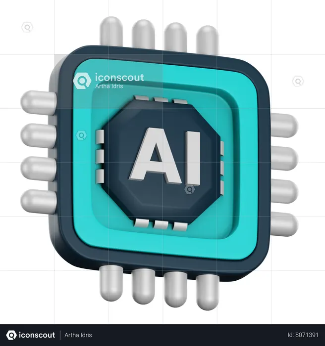 Processeur de puce ai  3D Icon