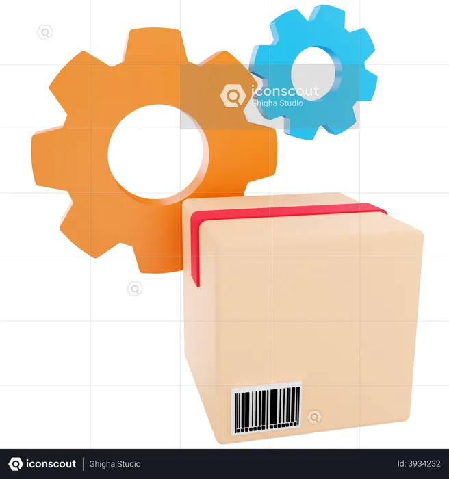 Processing delivery order  3D Icon
