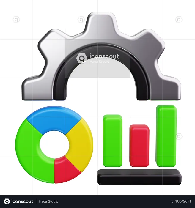 Processo analítico  3D Icon