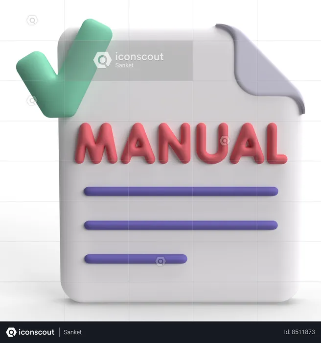 Processo manual  3D Icon