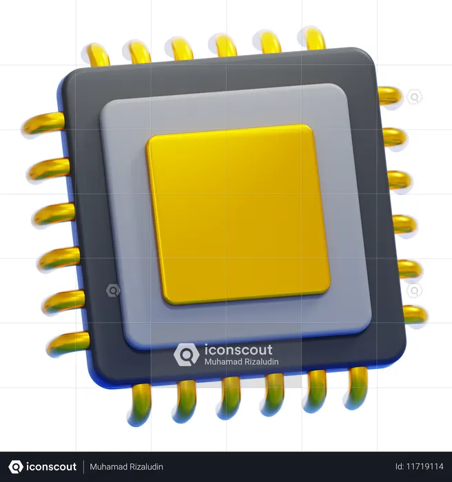Processor  3D Icon