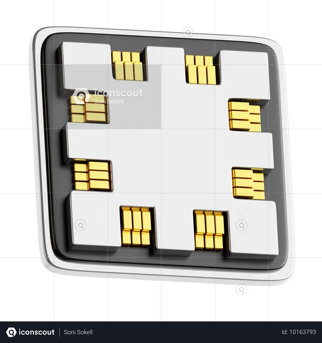 Processor  3D Icon