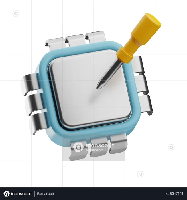 Processor Reapir  3D Icon